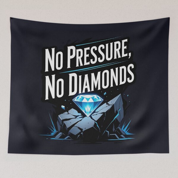 Item preview, No pressure, no diamonds design designed and sold by Motivated Sensei.