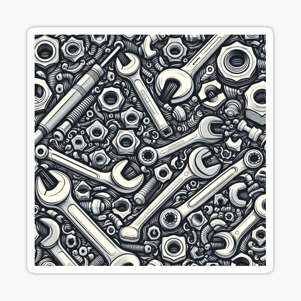 I will fix it! Wrench and Bolts Sticker
