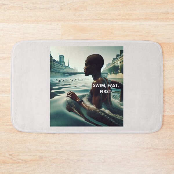 Item preview, Swim Fast, First – Triathlon Motivational Design for Athletes designed and sold by Triathlongram.
