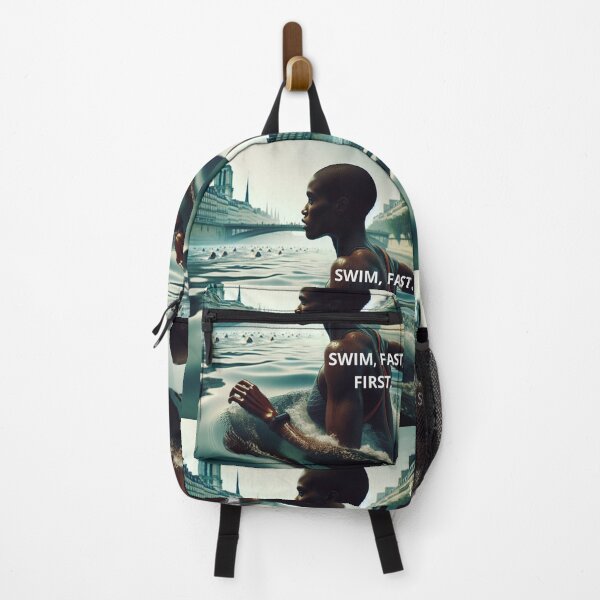 Item preview, Swim Fast, First – Triathlon Motivational Design for Athletes designed and sold by Triathlongram.