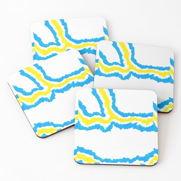 Item preview, Yellow Blue Abstract Marker Pattern designed and sold by SarahKay Designs.