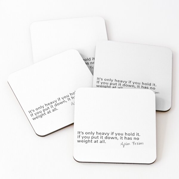 Item preview, Ajahn Brahm: Only heavy if you hold it designed and sold by KindfulQuotes.