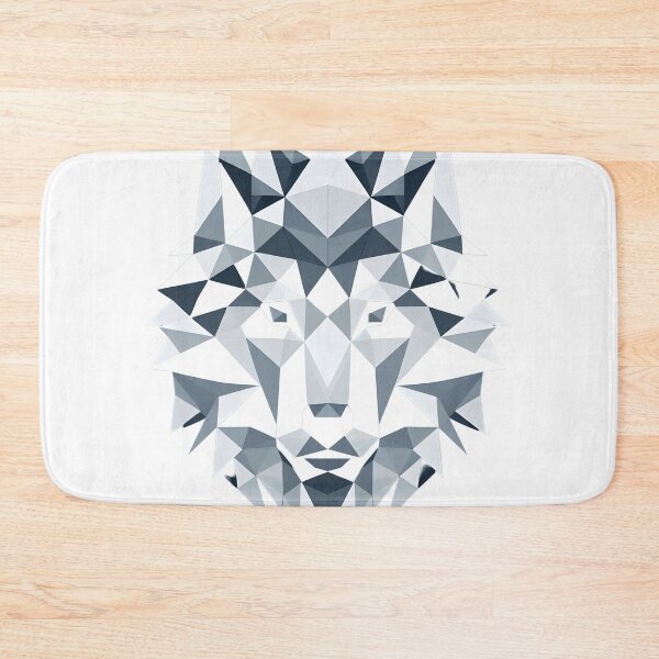 Item preview, Geometric Wolf Head | Modern Monochrome Design   designed and sold by ArteAnimal2020.