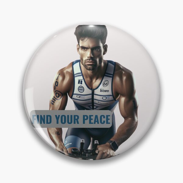 Artikelvorschau, Finde deinen Frieden – Triathlon-Radsport-Motivationsdesign entworfen und verkauft von Triathlongram.