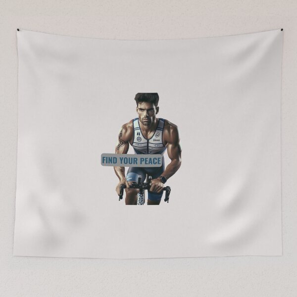 Item preview, Find Your Peace – Triathlon Cycling Motivational Design designed and sold by Triathlongram.
