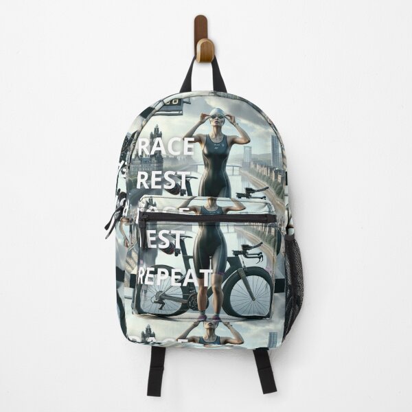 Item preview, Race. Rest. Repeat. – Triathlon Motivational Design. designed and sold by Triathlongram.