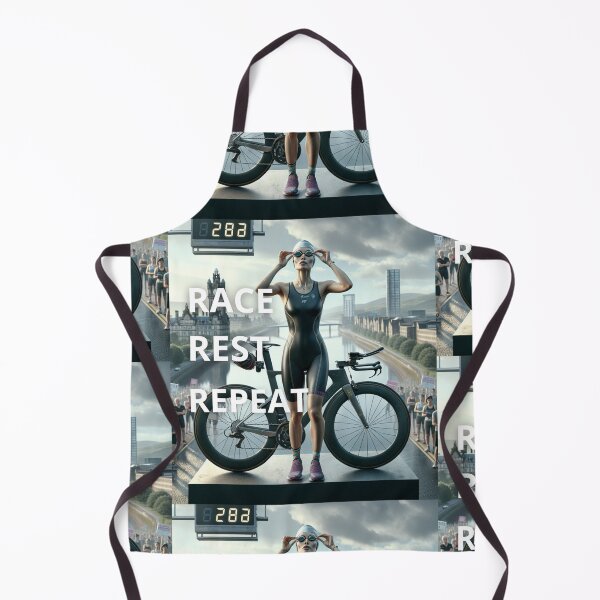 Item preview, Race. Rest. Repeat. – Triathlon Motivational Design. designed and sold by Triathlongram.