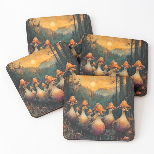 Item preview, A parade of enchanted geese designed and sold by SporeandCanvas.