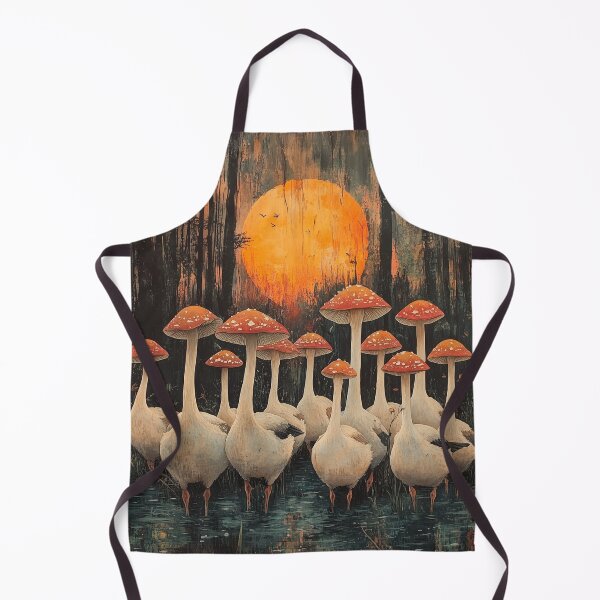 Item preview, Geese, mushrooms, and a splash of cottagecore fantasy designed and sold by SporeandCanvas.
