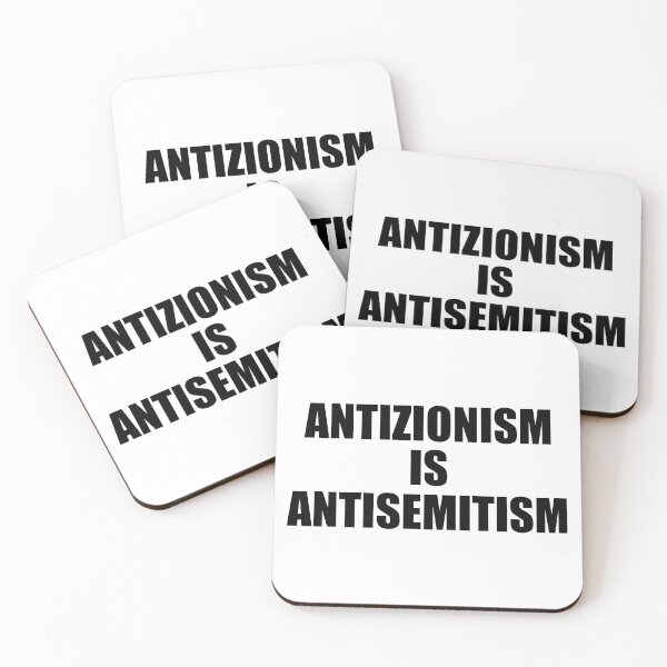 Item preview, Antizionism is Antisemitism black on white designed and sold by Jewish Love.