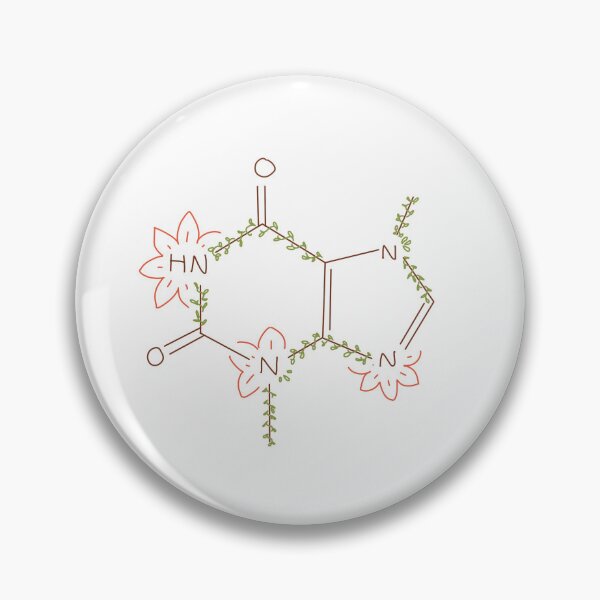 Item preview, Floral Theobromine Chocolate Molecule  designed and sold by Teona Seabrook.