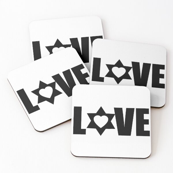 Item preview, L✡VE black on white designed and sold by Jewish Love.