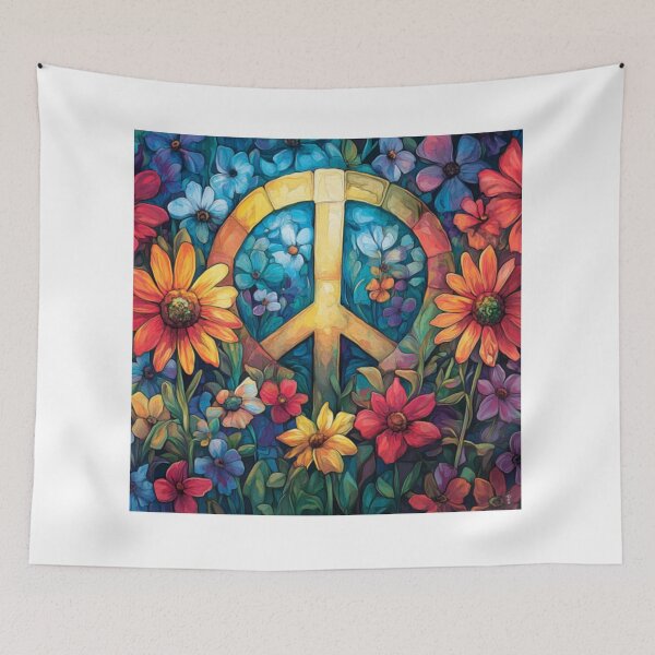 Item preview, Groovy Bloom: Peace & Love designed and sold by dragonfliesart.