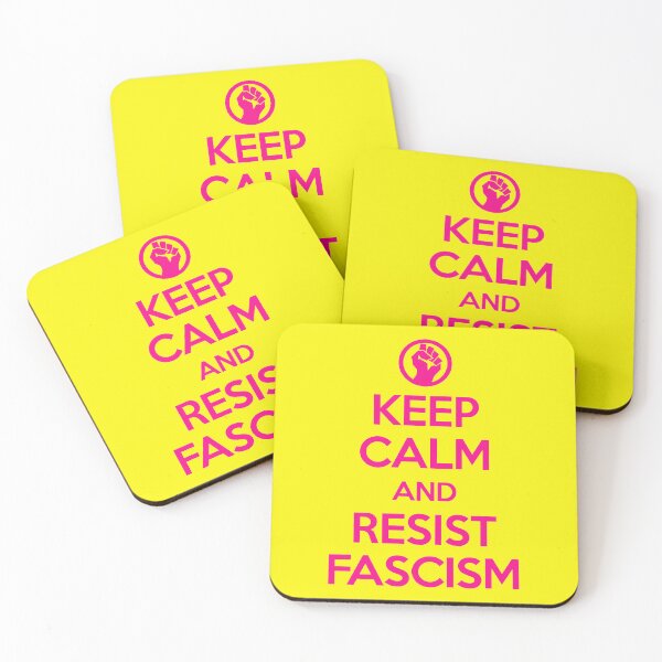 Item preview, Keep Calm and RESIST FASCISM (hot pink text) designed and sold by Thelittlelord.