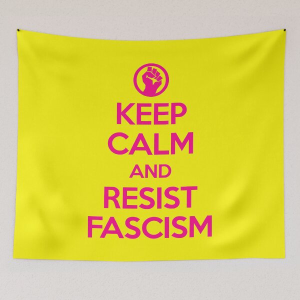 Item preview, Keep Calm and RESIST FASCISM (hot pink text) designed and sold by Thelittlelord.
