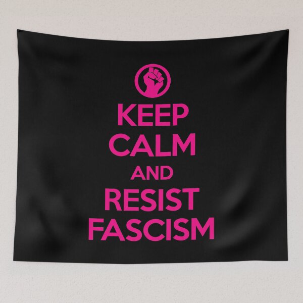 Item preview, Keep Calm and RESIST FASCISM (hot pink text) designed and sold by Thelittlelord.