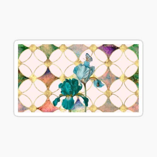 Sparkles and Blue Orchids Sticker