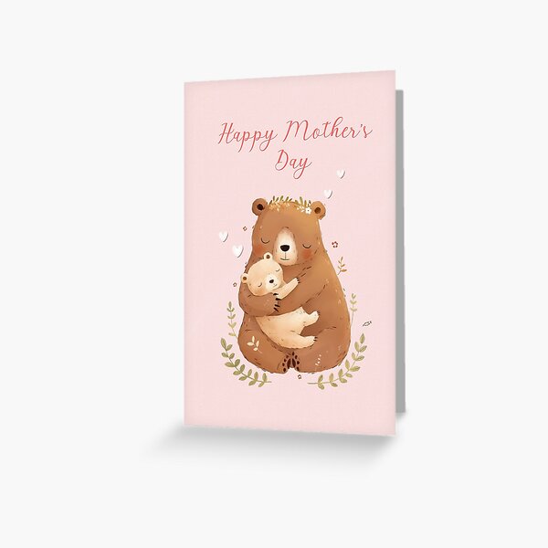 Item preview, Baby teddy Mother’s Day card designed and sold by Navitaloves.