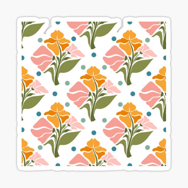 Vista previa del artículo con la obra «Textura primaveral en un diseño gráfico de patrón sin costuras de primavera moderno», diseñado y vendido por Clara Fruggeri.