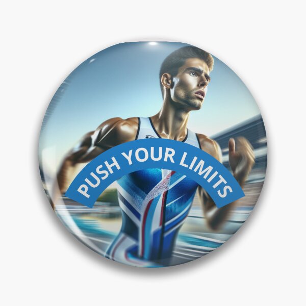 Item preview, Push Your Limits – Motivational Triathlon Running Design designed and sold by Triathlongram.