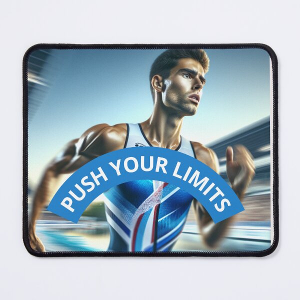 Item preview, Push Your Limits – Motivational Triathlon Running Design designed and sold by Triathlongram.