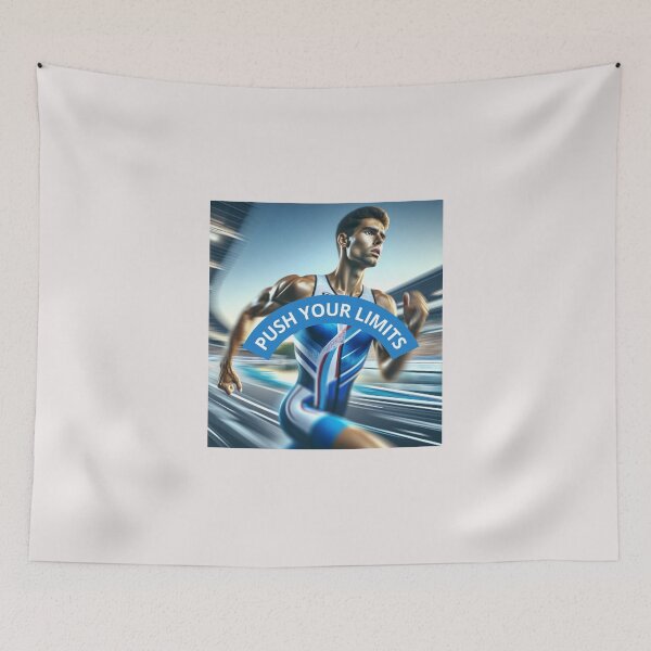 Item preview, Push Your Limits – Motivational Triathlon Running Design designed and sold by Triathlongram.