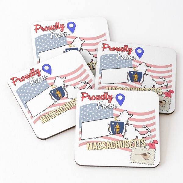 Item preview, Proudly from Massachusetts - USA state design designed and sold by PHRASEandSTYLE.
