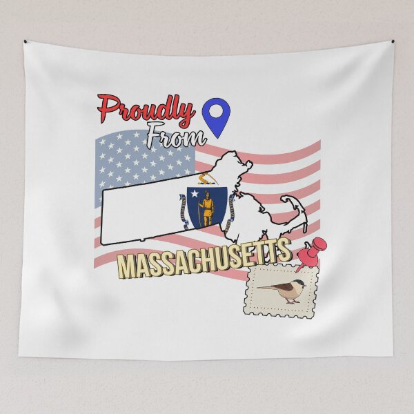 Item preview, Proudly from Massachusetts - USA state design designed and sold by PHRASEandSTYLE.