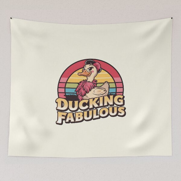 Item preview, Ducking Fabulous – Sassy Duck Pun  designed and sold by Jollys-ArtShop.