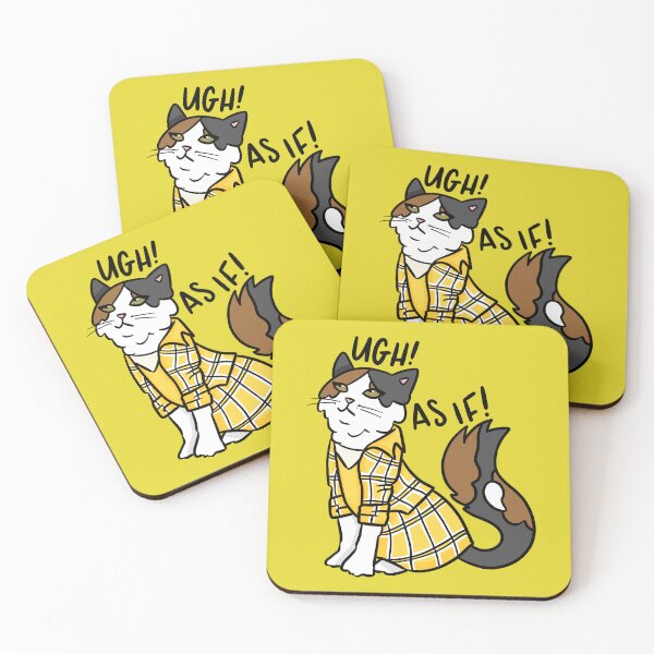 Item preview, Ugh As If! Calico Cat High Quality Art 90s Clueless Plaid Cher Spoiled Nostalgia Nostalgic Comedy designed and sold by familiarsadie.