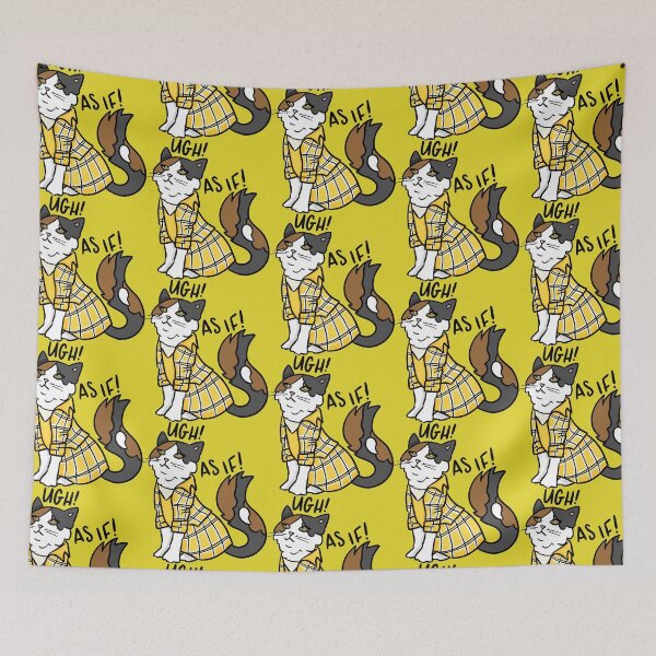 Item preview, Ugh As If! Calico Cat High Quality Art 90s Clueless Plaid Cher Spoiled Nostalgia Nostalgic Comedy designed and sold by familiarsadie.