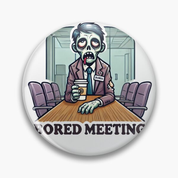 Artikelvorschau, Bored Meeting – Funny Office Zombie Coffee Design entworfen und verkauft von The Killer's Palette.