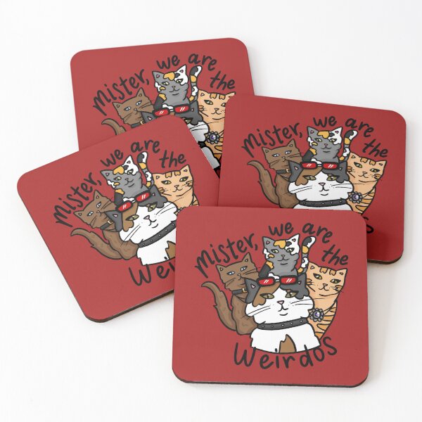 Item preview, Mister, We Are The Weirdos High Quality Art Craft Cats Calico Grey 90 Nostalgia Nostalgic Nancy Downs designed and sold by familiarsadie.