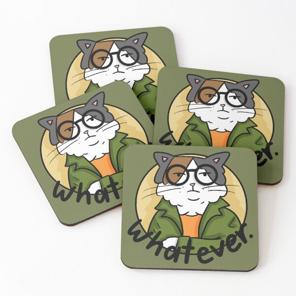 Item preview, Whatever Calico Cat High Quality Art Daria Glasses Green Jacket MTV 90s Nostalgia Morgendorffer Cute designed and sold by familiarsadie.