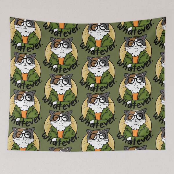 Item preview, Whatever Calico Cat High Quality Art Daria Glasses Green Jacket MTV 90s Nostalgia Morgendorffer Cute designed and sold by familiarsadie.