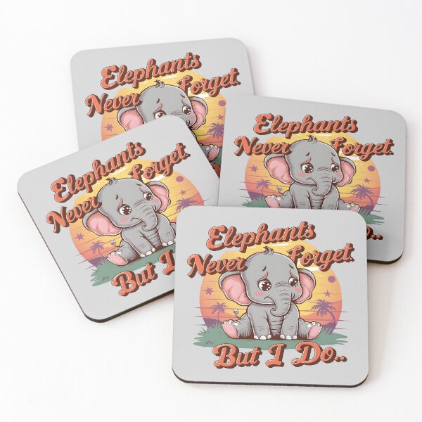 Item preview, Elephants Never Forget… But I Do – Funny Elephant Pun designed and sold by Jollys-ArtShop.