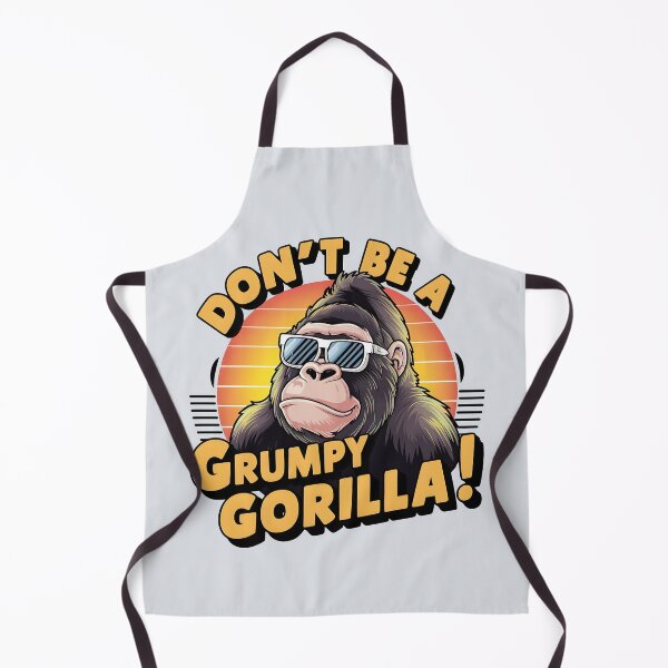 Item preview, Don’t Be a Grumpy Gorilla! – Cool Gorilla Pun designed and sold by Jollys-ArtShop.