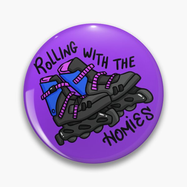 Item preview, Rolling With The Homies High Quality Art Roller Skate Blade Outside Fun 90s Activity Inline Skating designed and sold by familiarsadie.