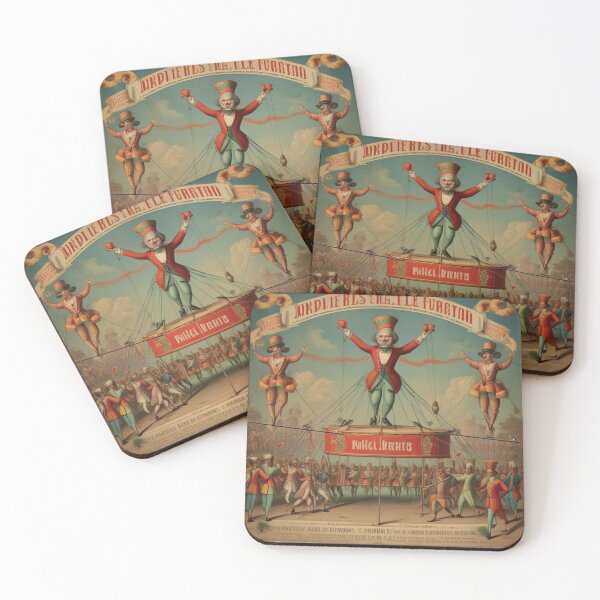 Item preview, 1800's  vintage circus poster tight rope walkers designed and sold by The Far Far North.