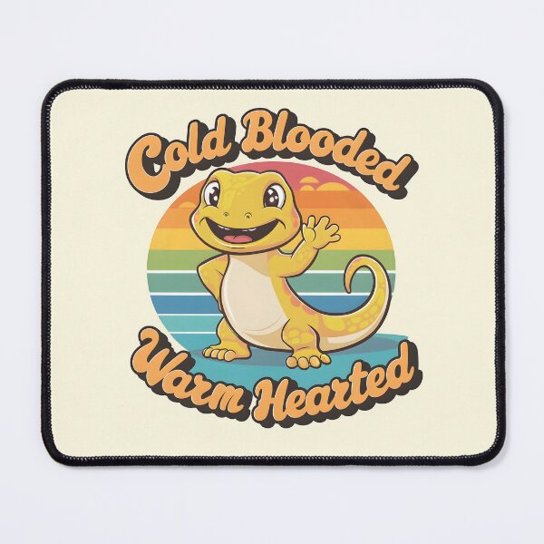Item preview, Cold Blooded, Warm Hearted – Cute Gecko Pun designed and sold by Jollys-ArtShop.