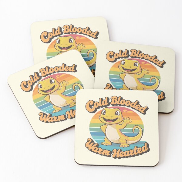 Item preview, Cold Blooded, Warm Hearted – Cute Gecko Pun designed and sold by Jollys-ArtShop.