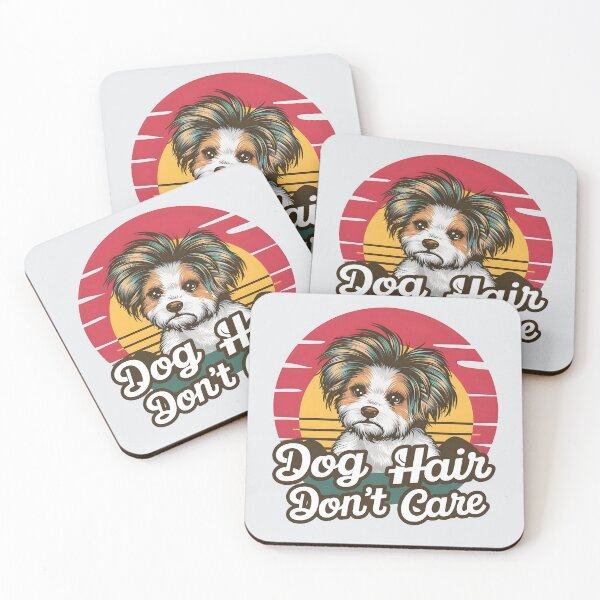 Item preview, Dog Hair Don’t Care – Funny Dog Pun  designed and sold by Jollys-ArtShop.