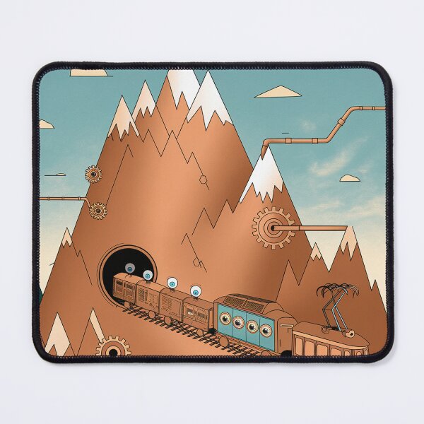 Item preview, Mountain landscape with a train. designed and sold by Lilashakti ⭐️ ⭐️ ⭐️ ⭐️ ⭐️.