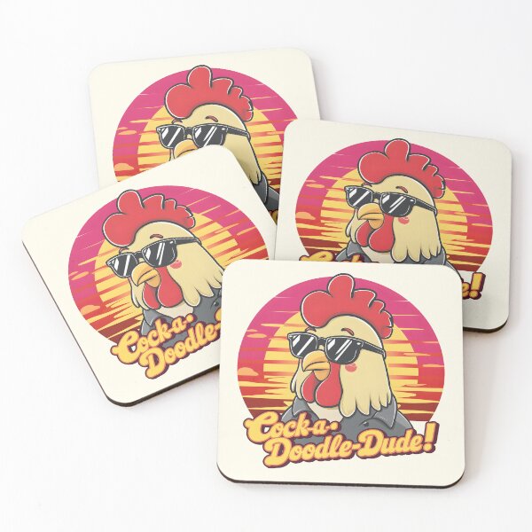 Item preview, Cock-a-Doodle-Dude! – Cool Rooster Pun designed and sold by Jollys-ArtShop.