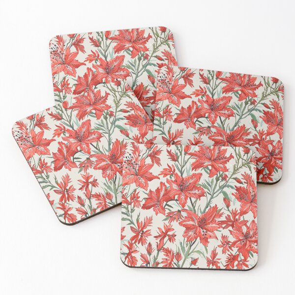 Item preview, Vibrant red flowers designed and sold by CoolPixels.