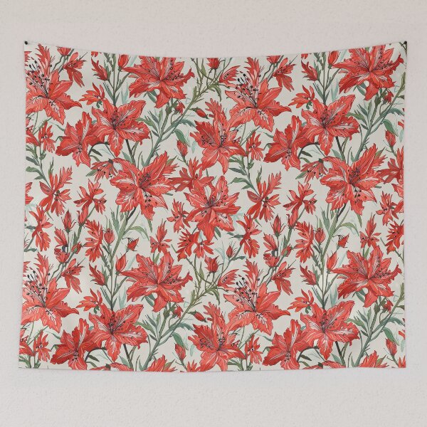 Item preview, Vibrant red flowers designed and sold by CoolPixels.