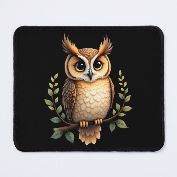 Item preview, Majestic Owl on Branch - Nature-Inspired Art designed and sold by UniversalFlair.