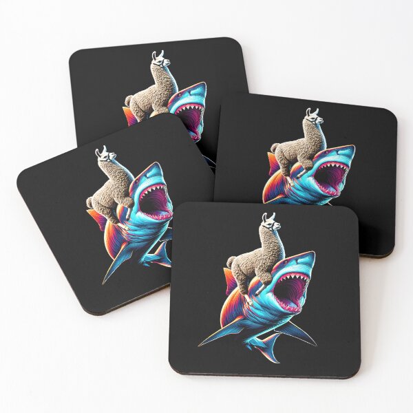 Item preview, Funny Llama Riding Shark Alpaca Lover designed and sold by Kimberley King Art  King Art.
