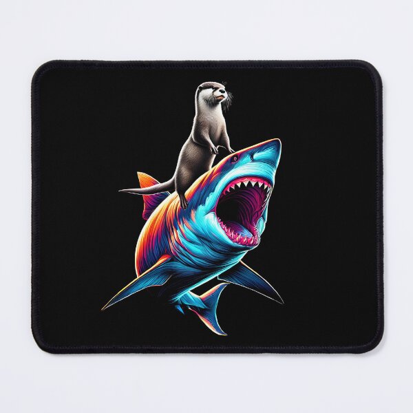 Item preview, Funny Otter Riding Shark Otter Lover designed and sold by Kimberley King Art King Art.