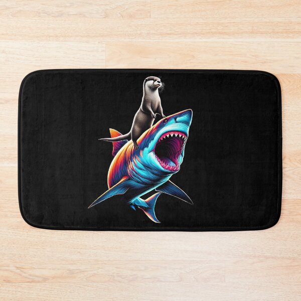 Item preview, Funny Otter Riding Shark Otter Lover designed and sold by Kimberley King Art  King Art.